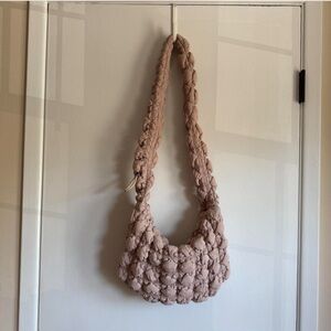 Elegant Tan Quilted Puffer Women's Bag